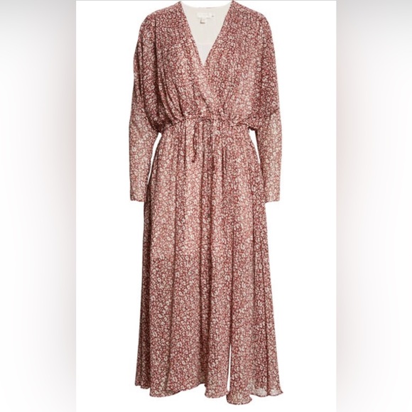 TED BAKER London Vallyy Floral Long Sleeve Drape Dress Size 6/US 16-18 NWT $340 - Picture 6 of 7